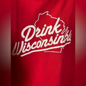 Drink Wisconsinbly Tank Medium in red
